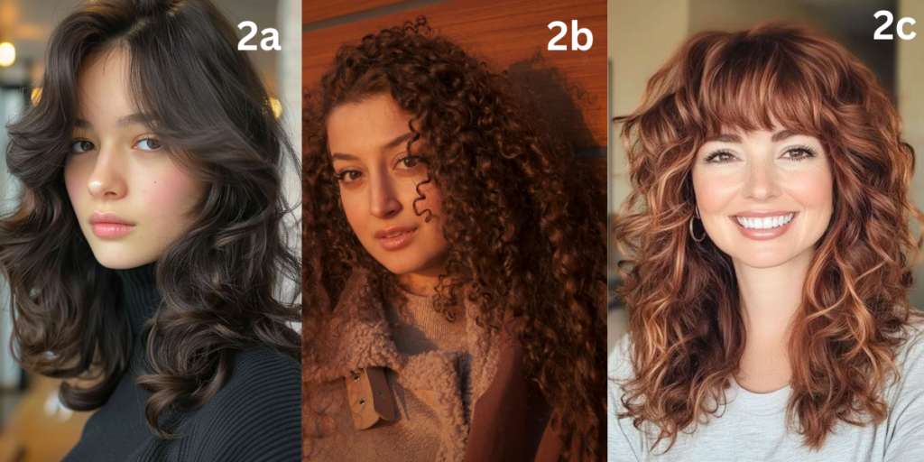 (2A, 2B, 2C) hair types 