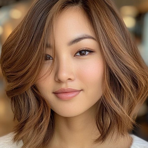 Textured Lob haircut 